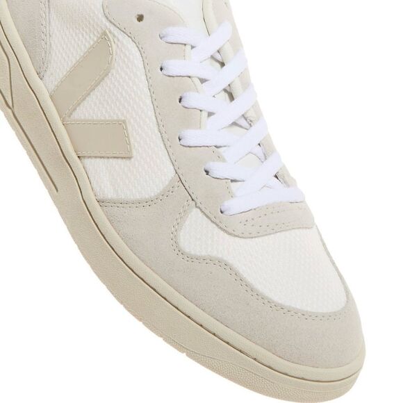 Veja | Men's V-10 Low Top Mesh and Suede Sneakers | Color: Neutral | Size: US 7 - Picture 3 of 6